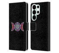 Head Case Designs Officially Licensed Beth Wilson Pagan Triple Moon Celtic Knot Stars Leather Wallet Case Compatible With Samsung Galaxy S26 Ultra