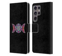 Head Case Designs Officially Licensed Beth Wilson Pagan Triple Moon Celtic Knot Stars Leather Wallet Case Compatible With Samsung Galaxy S24 Ultra 5G