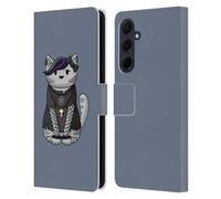 Head Case Designs Officially Licensed Beth Wilson Punk Doodlecats Leather Wallet Case Compatible With Samsung Galaxy A35 5G