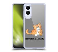 Head Case Designs Officially Licensed Beth Wilson Therapist Doodle Cats 2 Gel Case [Military Grade Protection] Compatible With Samsung Galaxy S25 Edge