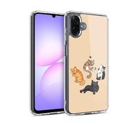 Head Case Designs Officially Licensed Beth Wilson Washing Time Doodle Cats 2 Gel Case [Military Grade Protection] Compatible With Samsung Galaxy A07 4G