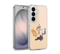 Head Case Designs Officially Licensed Beth Wilson Washing Time Doodle Cats 2 Gel Case [Military Grade Protection] Compatible with Samsung Galaxy S26 and Compatible with MagSafe