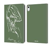 Head Case Designs Officially Licensed Billie Eilish Album Stencil Green Happier Than Ever Leather Wallet Case Compatible With Apple iPad 10.9 (2022/2025)