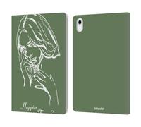 Head Case Designs Officially Licensed Billie Eilish Album Stencil Green Happier Than Ever Leather Wallet Case Compatible With Apple iPad Air 11 2020/2022/2024/2025