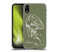 Head Case Designs Officially Licensed Billie Eilish Album Stencil Green Happier Than Ever Soft Gel Case [Military Grade Protection] Compatible With Apple iPhone XR