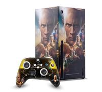Head Case Designs Officially Licensed Black Adam Poster Graphic Art Game Console Wrap and Game Controller Skin Bundle Compatible With Xbox Series X