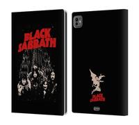 Head Case Designs Officially Licensed Black Sabbath Red Logo Key Art Leather Wallet Case Compatible With Apple iPad Pro 11 M4 2024