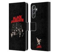 Head Case Designs Officially Licensed Black Sabbath Red Logo Key Art Leather Wallet Case Compatible With Samsung Galaxy A25 5G