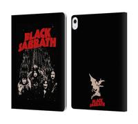 Head Case Designs Officially Licensed Black Sabbath Red Logo Key Art Leather Wallet Case Compatible With Apple iPad Air 13 2024/2025