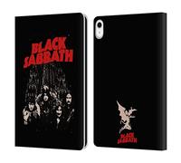 Head Case Designs Officially Licensed Black Sabbath Red Logo Key Art Leather Wallet Case Compatible With Apple iPad 10.9 2022/2025