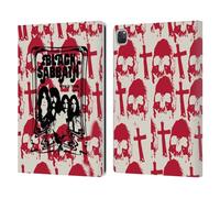 Head Case Designs Officially Licensed Black Sabbath Skull Cross World Tour Key Art Leather Wallet Case Compatible With Apple iPad Pro 13 M4 2024