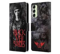 Head Case Designs Officially Licensed Black Veil Brides Andy Band Members Leather Wallet Case Compatible With Samsung Galaxy A14 5G