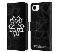 Head Case Designs Officially Licensed Black Veil Brides Logo Band Art Leather Wallet Case Compatible With Apple iPhone 16e