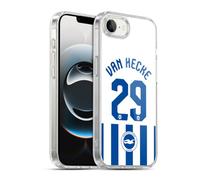 Head Case Designs Officially Licensed Brighton FC Jan Paul van Hecke 2025/26 Players Home Kit Gel Case [Military Grade] Compatible with Apple iPhone 16e / iPhone 17e and Compatible with MagSafe