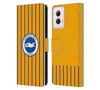 Head Case Designs Officially Licensed Brighton & Hove Albion F.C Away 2024/25 Badge Kit Leather Wallet Case Compatible With Motorola Moto G Power (2024)