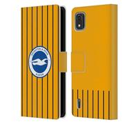 Head Case Designs Officially Licensed Brighton & Hove Albion F.C Away 2024/25 Badge Kit Leather Wallet Case Compatible With Nokia C2 2nd Edition