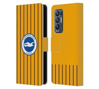 Head Case Designs Officially Licensed Brighton & Hove Albion F.C Away 2024/25 Badge Kit Leather Wallet Case Compatible With Find X3 Neo / Reno5 Pro+ 5G