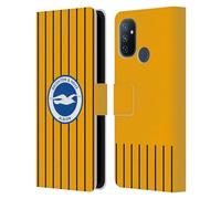 Head Case Designs Officially Licensed Brighton & Hove Albion F.C Away 2024/25 Badge Kit Leather Wallet Case Compatible With OnePlus Nord N100