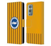 Head Case Designs Officially Licensed Brighton & Hove Albion F.C Away 2024/25 Badge Kit Leather Wallet Case Compatible With OnePlus 9