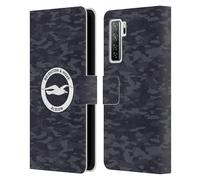 Head Case Designs Officially Licensed Brighton & Hove Albion F.C Black Camou Logo Leather Wallet Case Compatible With Huawei Nova 7 SE/P40 Lite 5G