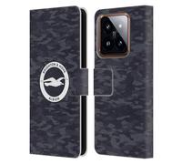 Head Case Designs Officially Licensed Brighton & Hove Albion F.C Black Camou Logo Leather Wallet Case Compatible With Xiaomi 14