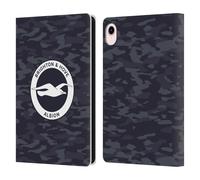 Head Case Designs Officially Licensed Brighton & Hove Albion F.C Black Camou Logo Leather Wallet Case Compatible With Apple iPad mini (2021/2024)