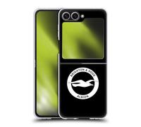 Head Case Designs Officially Licensed Brighton & Hove Albion F.C Black Logo Hard Back Case Compatible With Samsung Galaxy Z Flip6