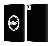 Head Case Designs Officially Licensed Brighton & Hove Albion F.C Black Logo Leather Wallet Case Compatible With Apple iPad Air 11 2020/2022/2024/2025