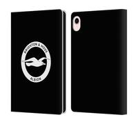 Head Case Designs Officially Licensed Brighton & Hove Albion F.C Black Logo Leather Wallet Case Compatible With Apple iPad mini (2021/2024)