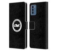 Head Case Designs Officially Licensed Brighton & Hove Albion F.C Black Logo Leather Wallet Case Compatible With Nokia NC300