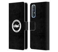 Head Case Designs Officially Licensed Brighton & Hove Albion F.C Black Logo Leather Wallet Case Compatible With Oppo Find X2 Neo 5G
