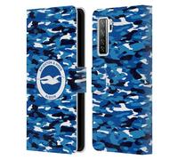 Head Case Designs Officially Licensed Brighton & Hove Albion F.C Camou Logo Leather Wallet Case Compatible With Huawei Nova 7 SE/P40 Lite 5G