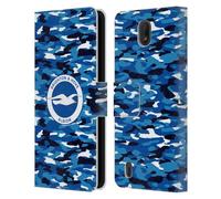 Head Case Designs Officially Licensed Brighton & Hove Albion F.C Camou Logo Leather Wallet Case Compatible With Nokia C01 Plus/C1 2nd Edition