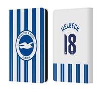 Head Case Designs Officially Licensed Brighton & Hove Albion F.C Danny Welbeck 2024/25 Players Home Kit Leather Wallet Case Compatible With Kindle Paperwhite 5 (2021)