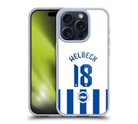 Head Case Designs Officially Licensed Brighton & Hove Albion F.C Danny Welbeck 2025/26 Players Home Kit Gel Case [Military Grade] Compatible with Apple iPhone 15 Pro and Compatible with MagSafe