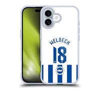Head Case Designs Officially Licensed Brighton & Hove Albion F.C Danny Welbeck 2025/26 Players Home Kit Gel Case [Military Grade] Compatible with Apple iPhone 16 and Compatible with MagSafe