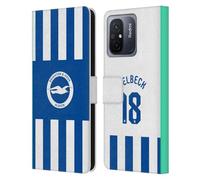 Head Case Designs Officially Licensed Brighton & Hove Albion F.C Danny Welbeck 2025/26 Players Home Kit Leather Wallet Case Compatible With Xiaomi Redmi 12C