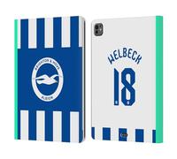 Head Case Designs Officially Licensed Brighton & Hove Albion F.C Danny Welbeck 2025/26 Players Home Kit Leather Wallet Case Compatible With Apple iPad Pro 13 M4 2024