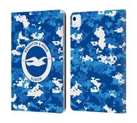 Head Case Designs Officially Licensed Brighton & Hove Albion F.C Digital Camou Logo Leather Wallet Case Compatible With Apple iPad Air 11 2020/2022/2024/2025