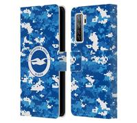Head Case Designs Officially Licensed Brighton & Hove Albion F.C Digital Camou Logo Leather Wallet Case Compatible With Huawei Nova 7 SE/P40 Lite 5G