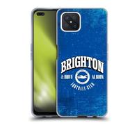 Head Case Designs Officially Licensed Brighton & Hove Albion F.C Distressed Logo Gel Case [Military Grade Protection] Compatible With Oppo Reno4 Z 5G