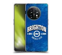 Head Case Designs Officially Licensed Brighton & Hove Albion F.C Distressed Logo Gel Case [Military Grade Protection] Compatible With OnePlus 11 5G
