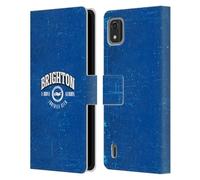Head Case Designs Officially Licensed Brighton & Hove Albion F.C Distressed Logo Leather Wallet Case Compatible With Nokia C2 2nd Edition