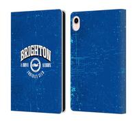 Head Case Designs Officially Licensed Brighton & Hove Albion F.C Distressed Logo Leather Wallet Case Compatible With Apple iPad mini (2021/2024)
