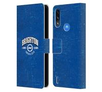 Head Case Designs Officially Licensed Brighton & Hove Albion F.C Distressed Logo Leather Wallet Case Compatible With Moto E7 Power/Moto E7i Power