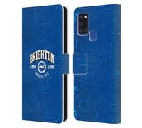 Head Case Designs Officially Licensed Brighton & Hove Albion F.C Distressed Logo Leather Wallet Case Compatible With Samsung Galaxy A21s (2020)