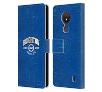 Head Case Designs Officially Licensed Brighton & Hove Albion F.C Distressed Logo Leather Wallet Case Compatible With Nokia C21