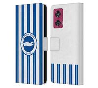 Head Case Designs Officially Licensed Brighton & Hove Albion F.C Home 2024/25 Badge Kit Leather Wallet Case Compatible With Motorola Edge 50 Fusion
