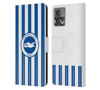 Head Case Designs Officially Licensed Brighton & Hove Albion F.C Home 2024/25 Badge Kit Leather Wallet Case Compatible With Motorola Moto Edge 30 Fusion