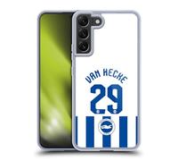 Head Case Designs Officially Licensed Brighton & Hove Albion F.C Jan Paul van Hecke 2025/26 Players Home Kit Gel Case [Military Grade] Compatible with Samsung Galaxy S22+ 5G & Compatible with MagSafe
